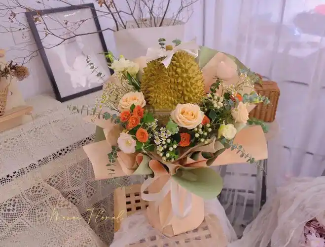 万物皆可包榴莲花束