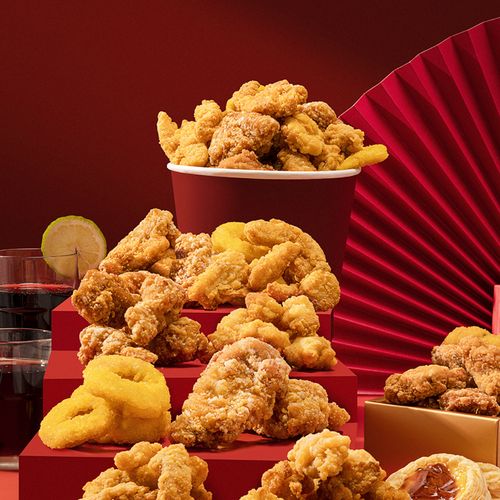 圣农炸鸡小食桶套餐鸡米花洋葱圈脆皮炸鸡肉多多鸡块调理半成品 1.2kg