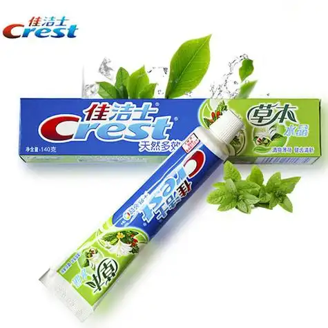 佳洁士牙膏草本水晶140g清凉薄荷护龈去牙渍