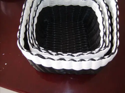 新款时尚时尚个性手工编织塑料脏衣篮收纳篮玩具收纳篮