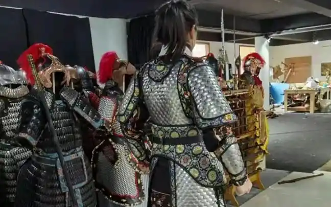 明直身鱼鳞发一套中国甲胄铠甲盔甲