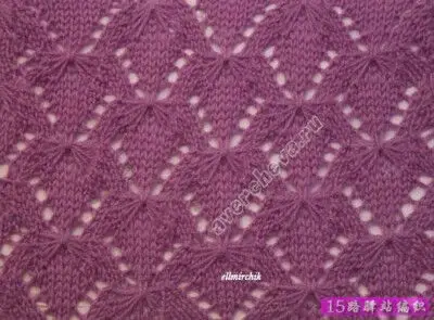 棒针编织出来的"蝙蝠"样的花样图解|棒针编织图解 - 15路驿站
