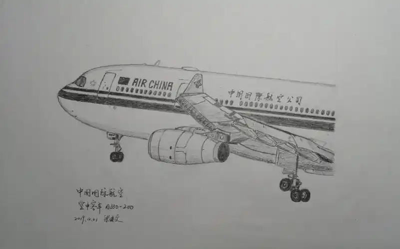 【飞机手绘】中国国际航空公司,空客a330-200,up会持续更新的,感谢