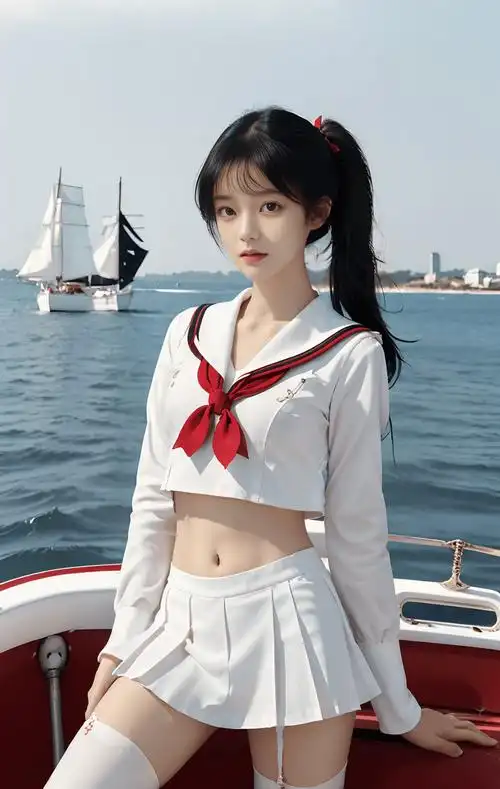 身穿洁白jk水手服的美女小姐姐,完美的身材与颜值让人心动_镜头_图片