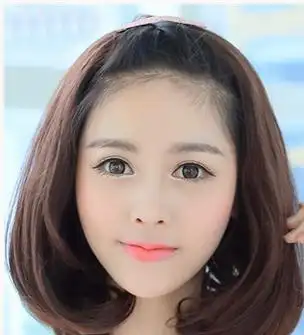 无刘海发型,是很挑脸型和长相的哦,如果美眉你对自己的长相很自信的话