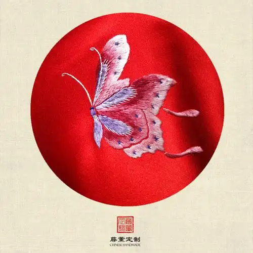 手工刺绣蝴蝶