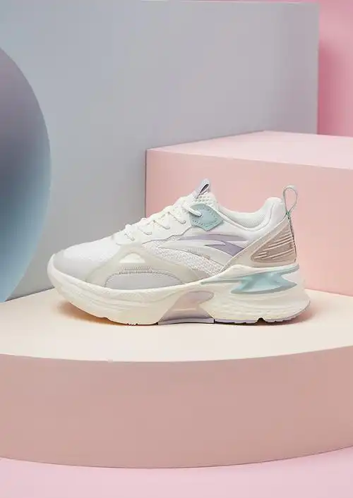 安踏女鞋2021春季新款舒适增高底运动鞋女轻便减震潮流老爹鞋女耐磨