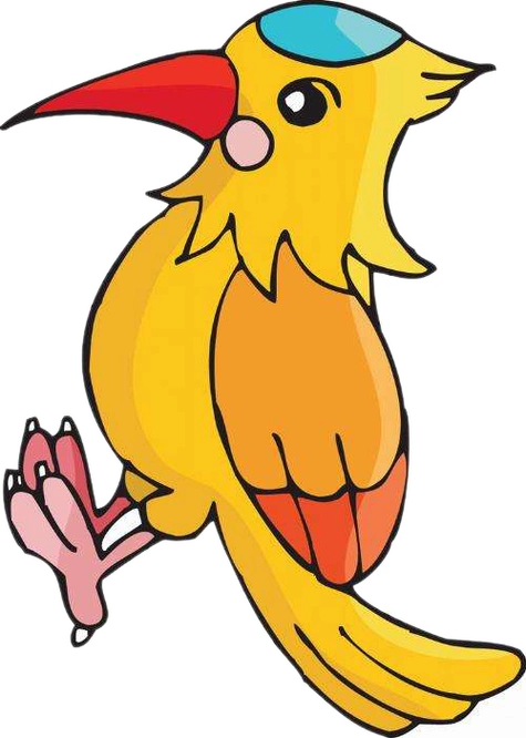 鸟简笔画彩色啄木鸟简笔画彩色