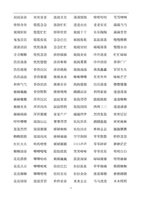 成语aabb式大全整理doc4页