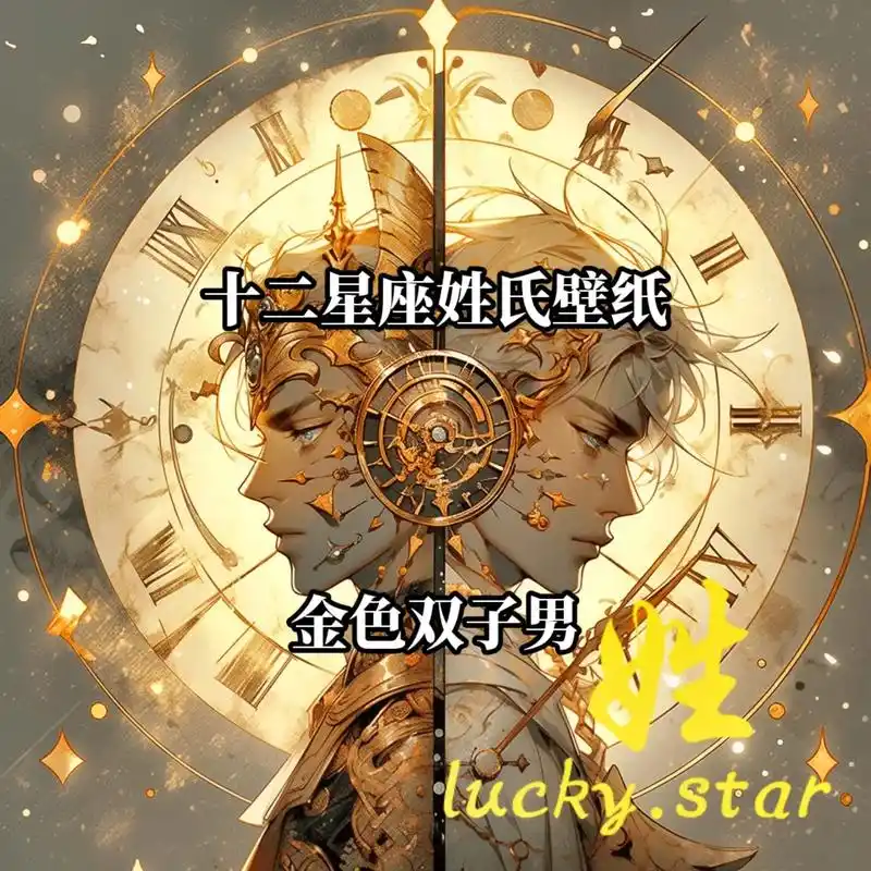 金色双子座男生头像#优质头像 #头像 #姓氏头像 #男生头像 - 抖音