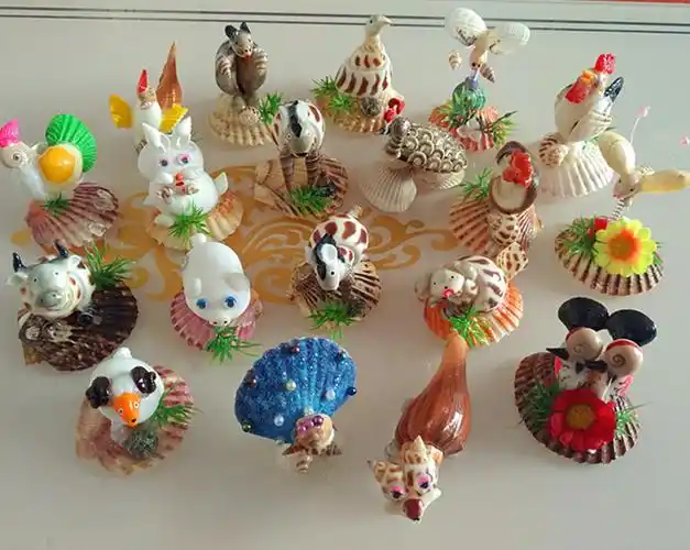 地摊夜市海螺贝壳小动物批发工艺品旅游区纪念品饰品店创意小摆件