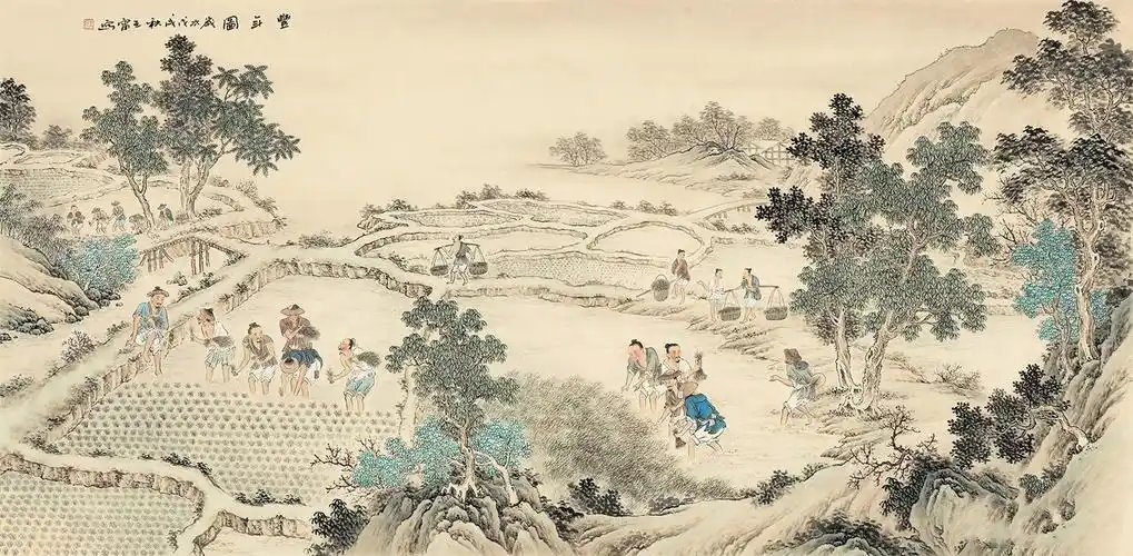 画家王宁国画山水画赏析 墨色流溢的田园风光__凤凰网