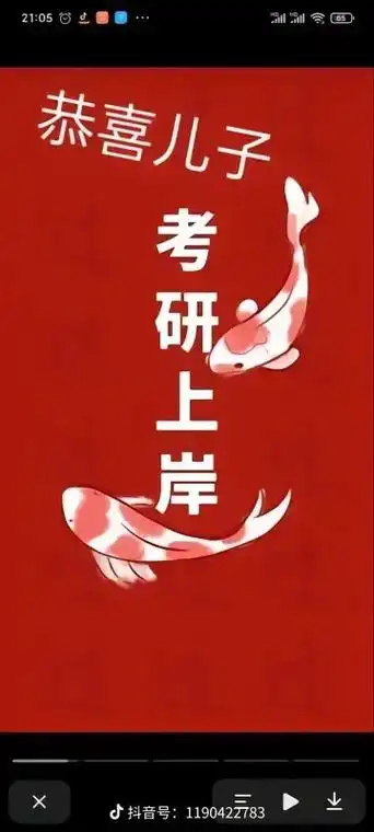 恭喜儿子考研上岸,成功没有捷径,付出总有回报,你的努力没有白 - 抖音