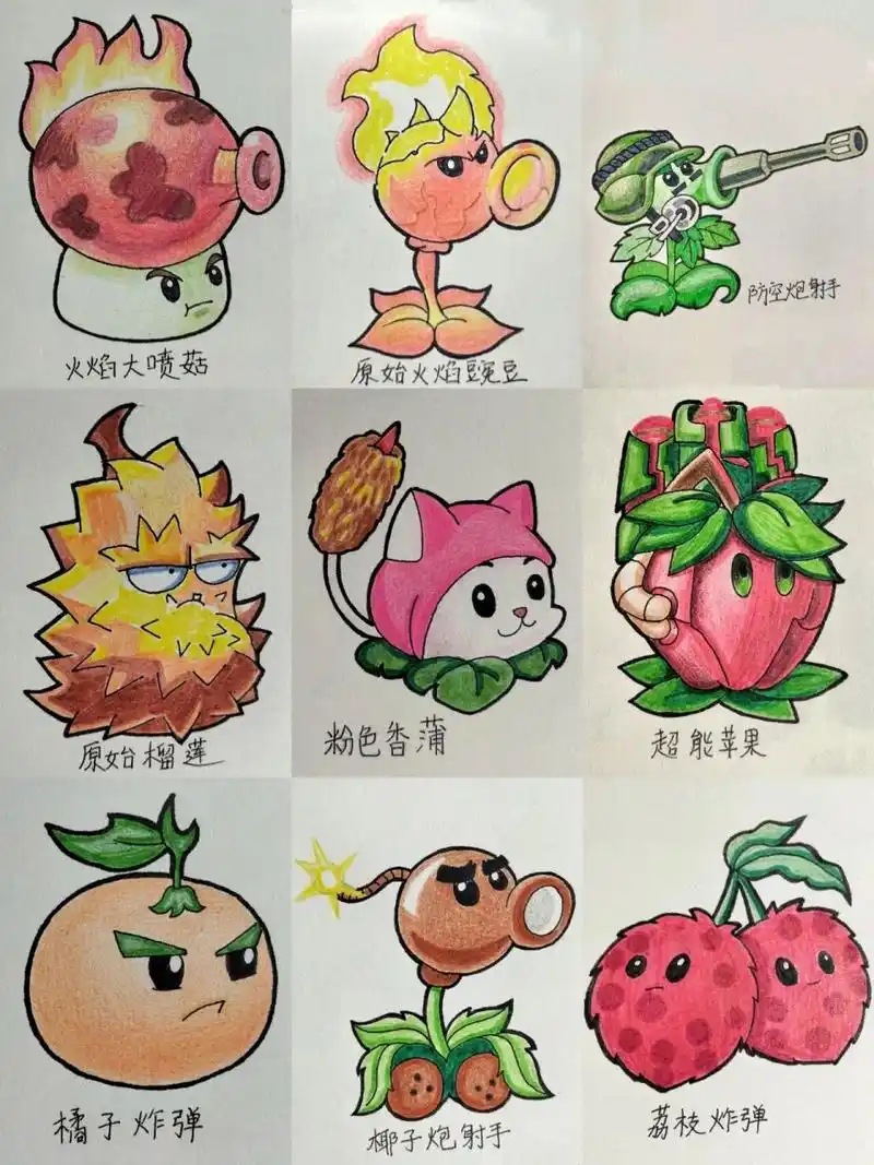 植物大战僵尸简笔画怎么画绘画