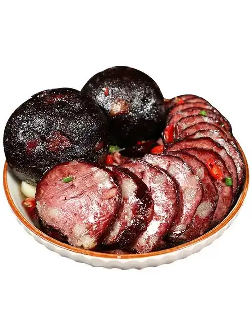 湖南猪血丸子 邵阳配方农家手工自制烟熏血豆腐粑粑土特产_农丰祥