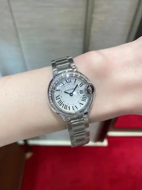 卡地亚蓝气球w4bb0015镶钻石英女表