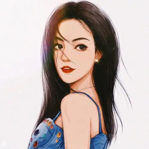 知性优雅微信头像手绘女生