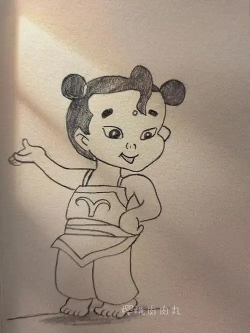 今日简笔画哪吒内有教程