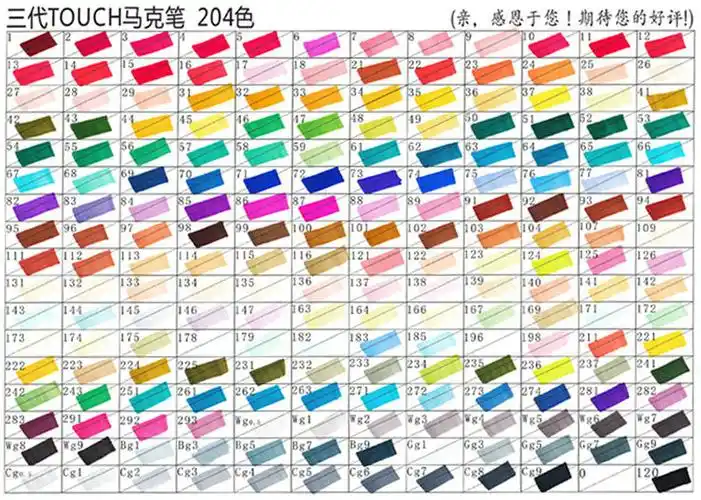touchliit第三代马克笔酒精油性双头60色80色3代学生儿童海报设计水彩