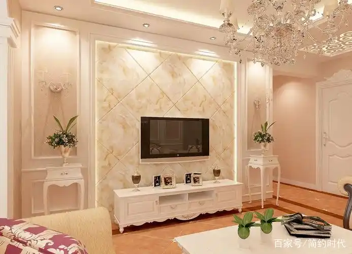 简欧风格电视墙设计,美感很足
