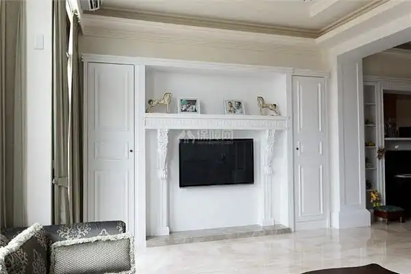 客厅电视墙隐形门装修风格及设计