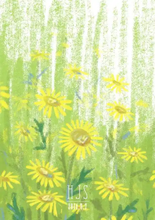 手帐素材插画手绘彩绘板绘动漫头像壁纸背景