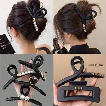 抓夹女后脑勺高级感后脑勺抓夹发量多大号发夹鲨鱼夹头发夹子头饰