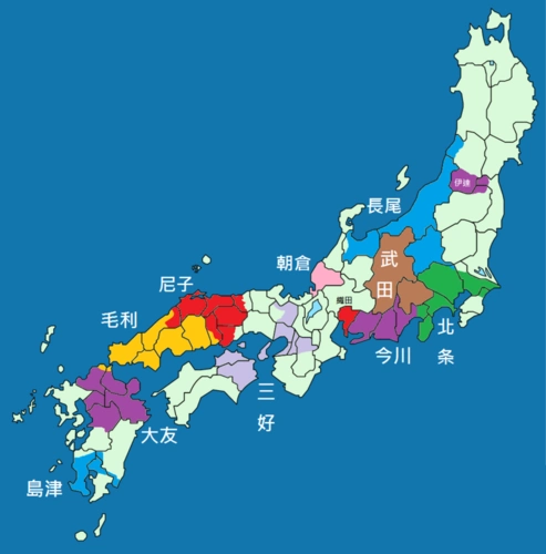日本战国时期形势