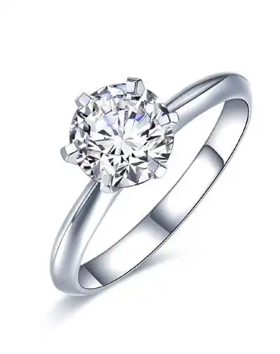 18k金镶约28分si钻石戒指心形钻石戒指k金戒指高级高档