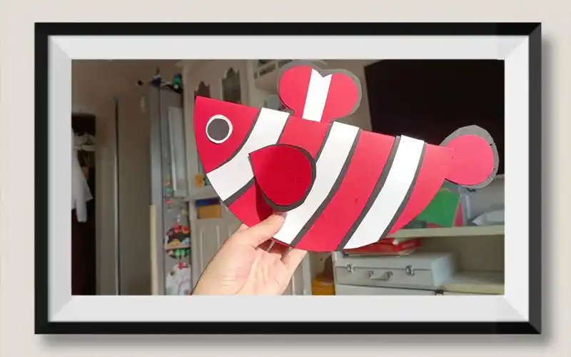 手工卡纸小丑鱼