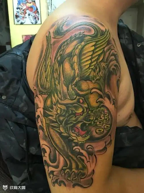 貔貅_纹身图案手稿图片_张利峰的纹身作品集