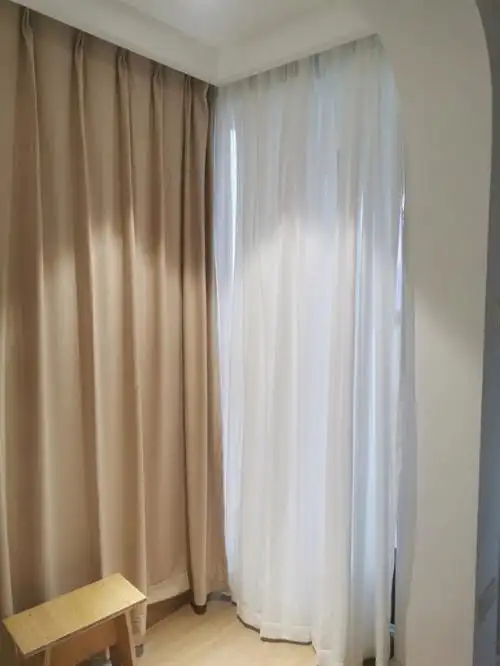 14㎝窗帘盒窗帘轨道,窗帘单轨布纱效果