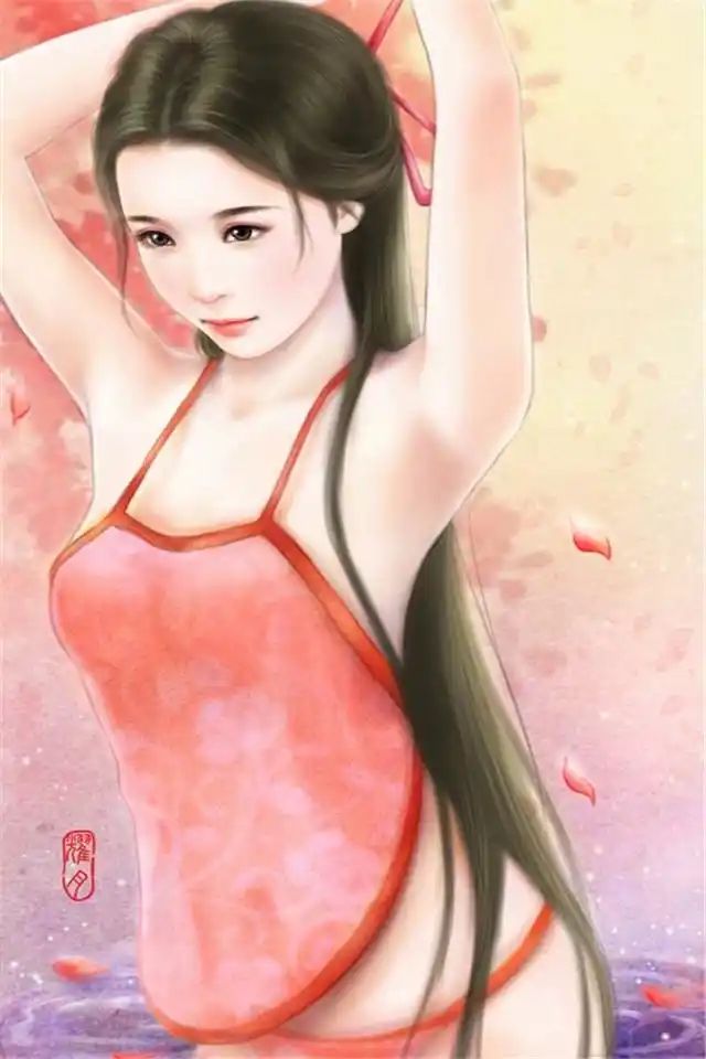 古装美女手绘图片手机壁纸下载