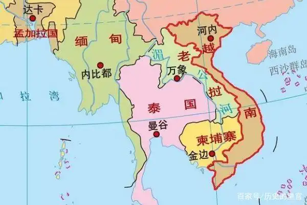 缅甸在亚洲东南部的地理位置