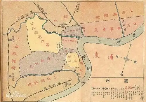 旧上海公共租界示意