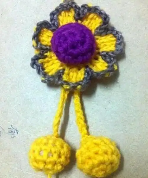 毛线简单花朵钩法图解