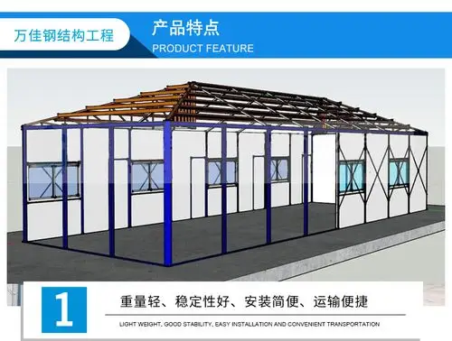 厂家批发彩钢雅致房活动板房户外简易房四面坡可拆卸抗风结实耐用