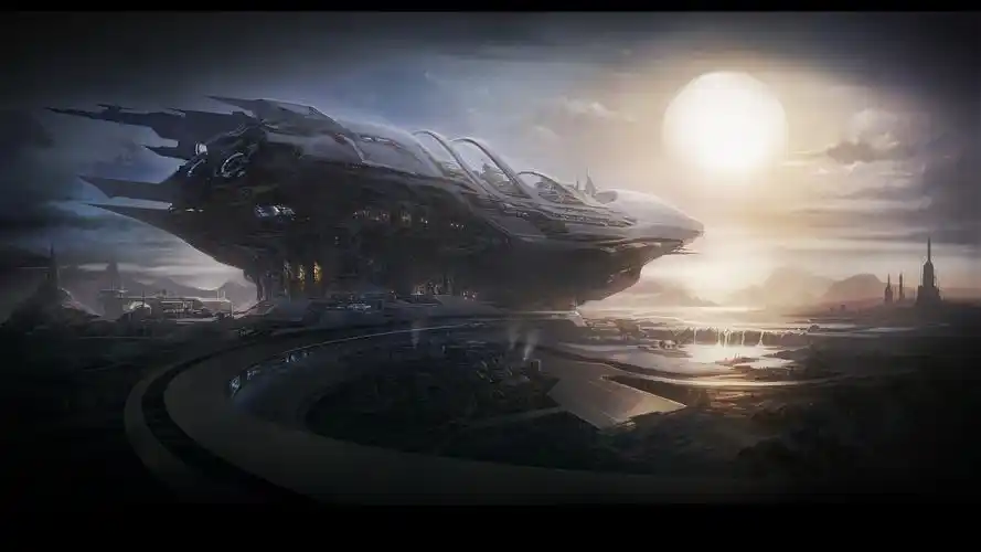 科幻场景插画,科幻场景原画-图片大观-奇异网