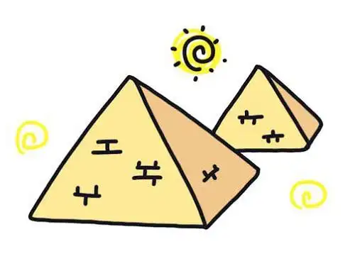 金字塔简笔画怎么画 金字塔简笔画步骤图彩色