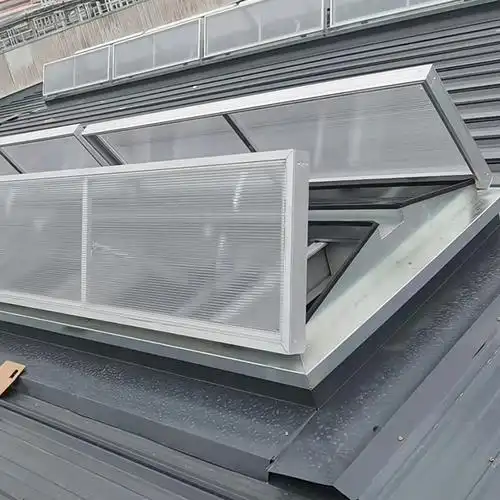厂家直供 自然排烟器 换气采光排烟天窗 一字型 三角型电动排烟窗