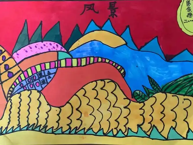 二年级下册美术作业展……………………第三课《点线面》