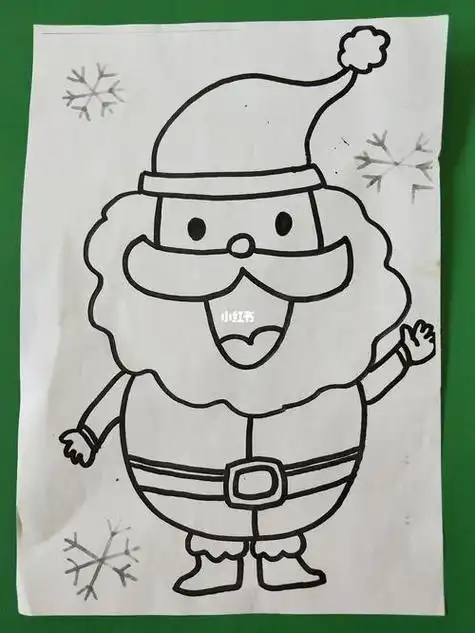 圣诞老人简笔画图片 圣诞老人简笔画图片彩色