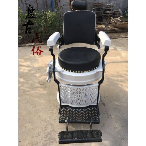 民俗怀旧民国老式铸铁理发椅子老式剃头工具影视道具展示品老物件