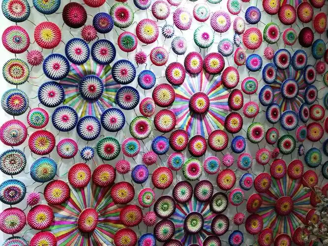 参观拼布手工艺术展
