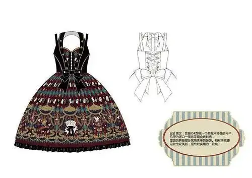 lolita洛丽塔哥特风服饰风格服装设计参考素材