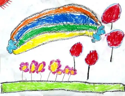 少儿书画作品-《雨过天晴》/儿童书画作品《雨过天晴》欣赏_中国少儿