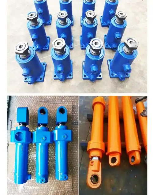 液压油缸手动电动配件大全升降机平台货梯叉车单向双向一体液压缸定制