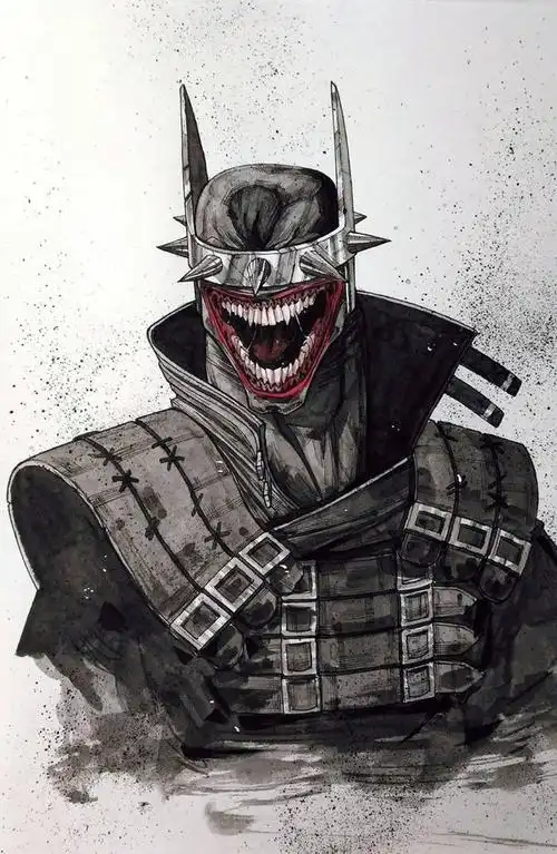 蝙蝠侠杀死了小丑,却被小丑心脏里的毒素感染,转化成狂笑之蝠