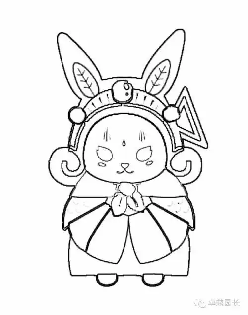 兔儿爷简笔画教程