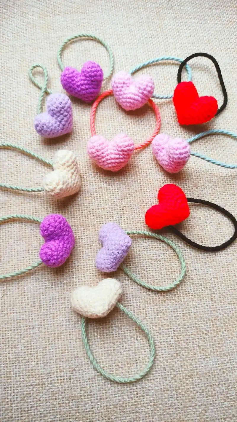 爱心钩织图解#爱生活爱编织 #手工毛线编织 - 抖音